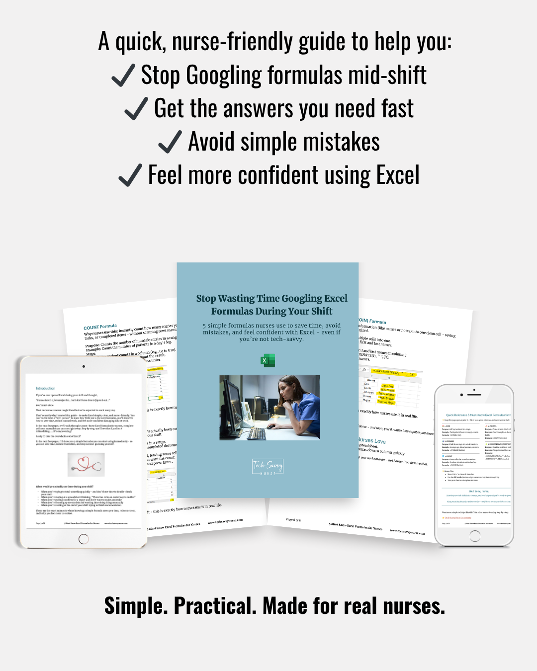 Screenshot of Excel Formulas Cheat Sheet